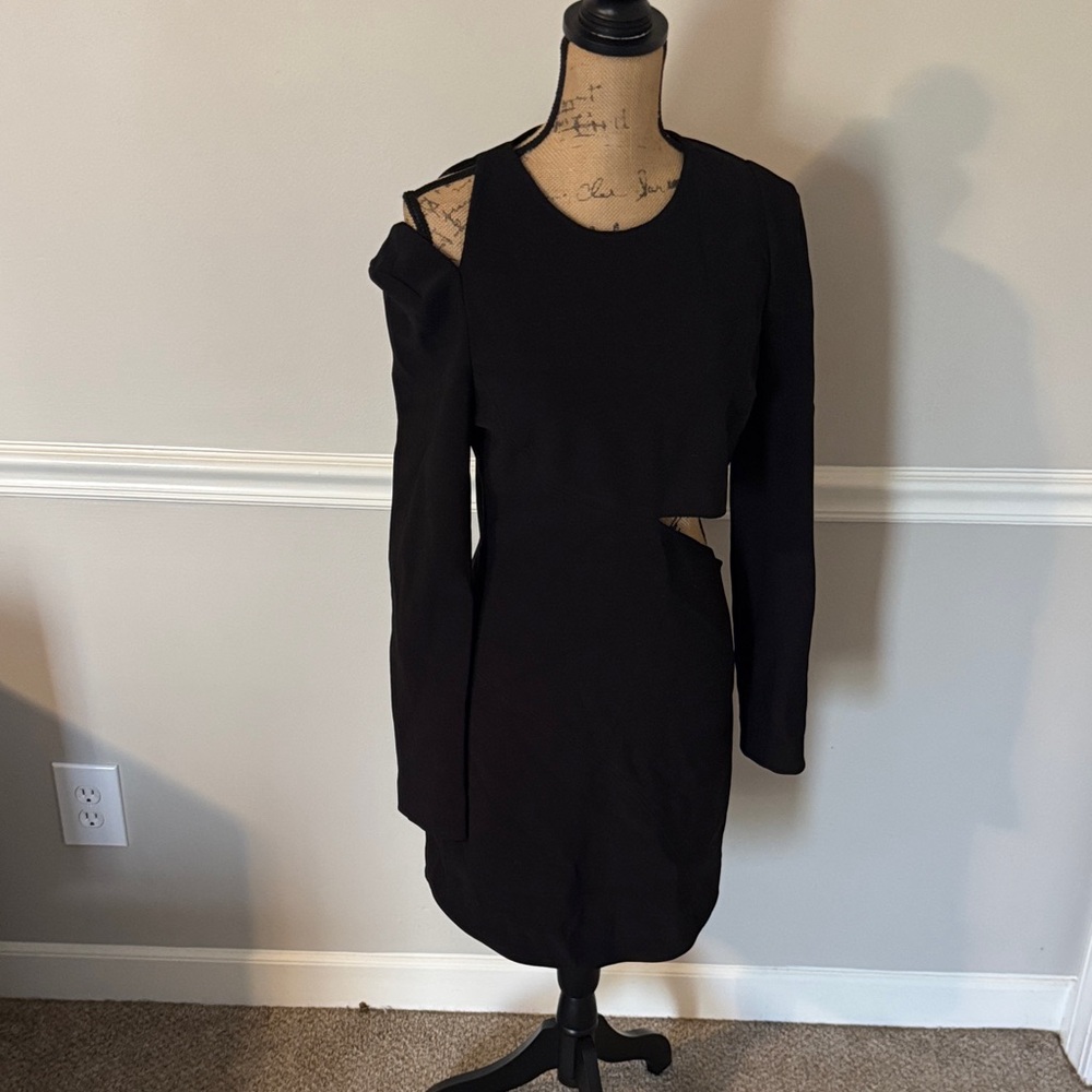 Mishka Black Asymmetrical Dress
